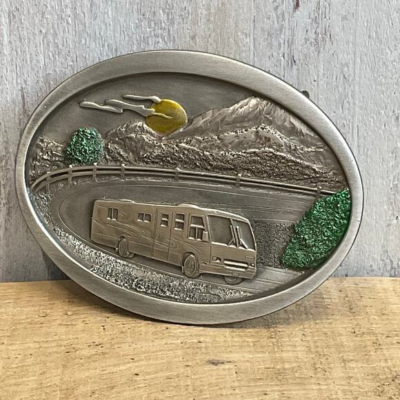 Bergamot Camper Belt Buckle RV Camping Motor Home Limited Edition Outdoors - Picture 1 of 7
